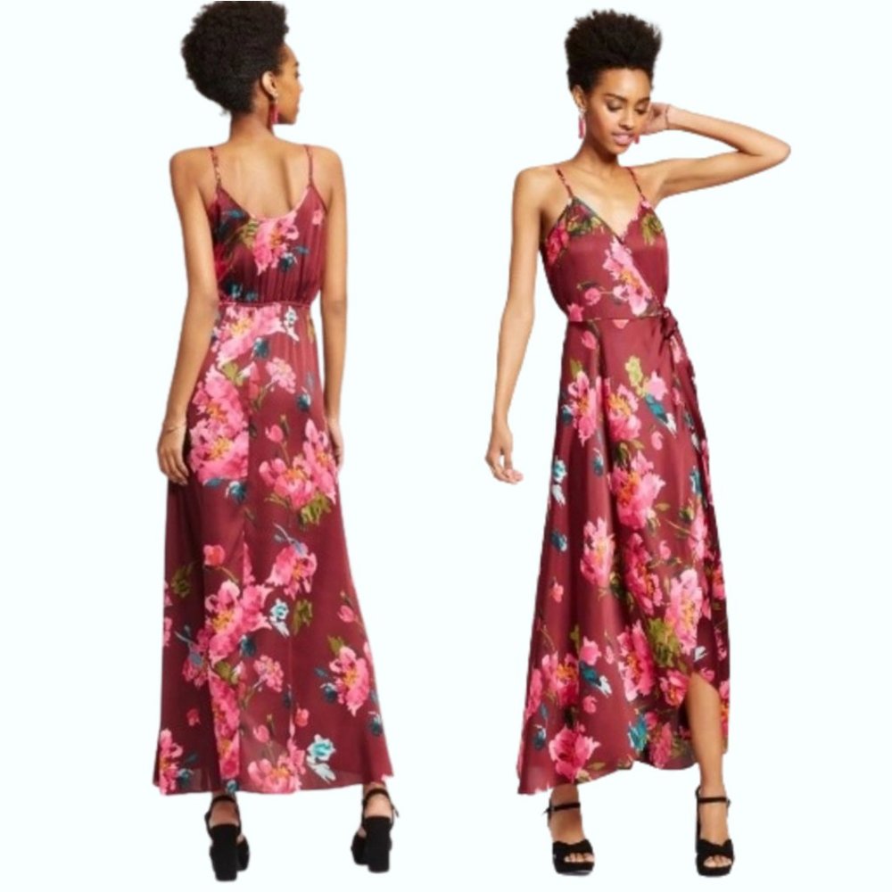 Xhilaration - Satin Floral Dress (S)